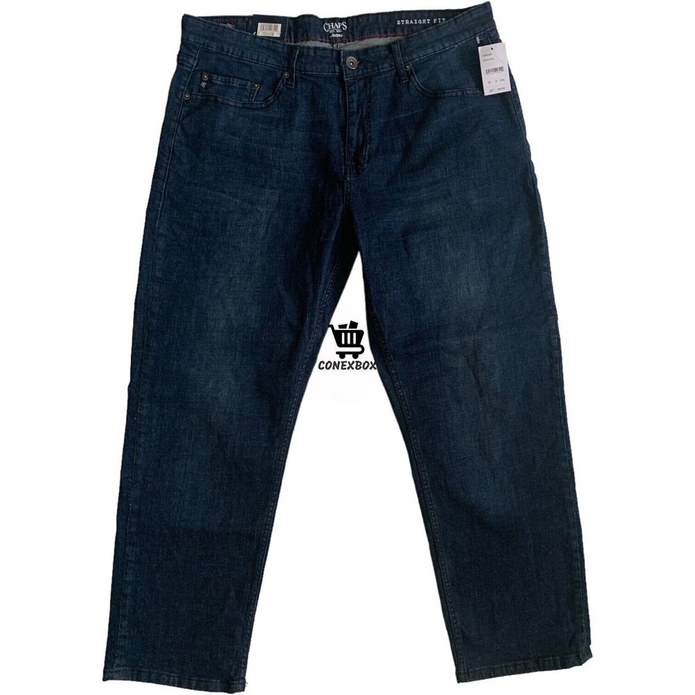 Chaps Mens Size 38x34 Spirited Tradition Freedom Stretch Straight Fit Denim Jean